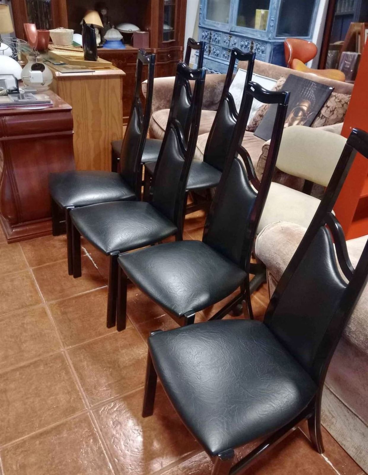 6 sillas de comedor de diseño - Imagen 1