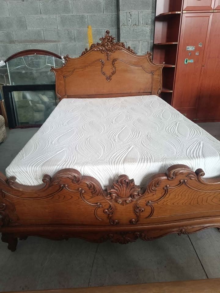 Cama maciza castaño talla - Imagen 3