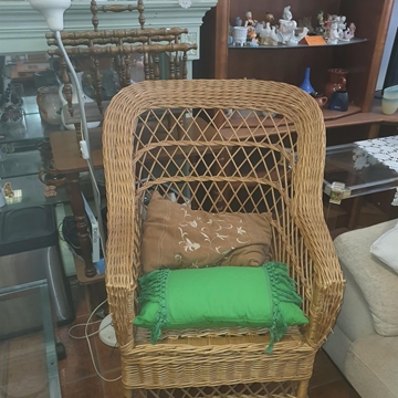 Silla de mimbre con ruedas - Imagen 2