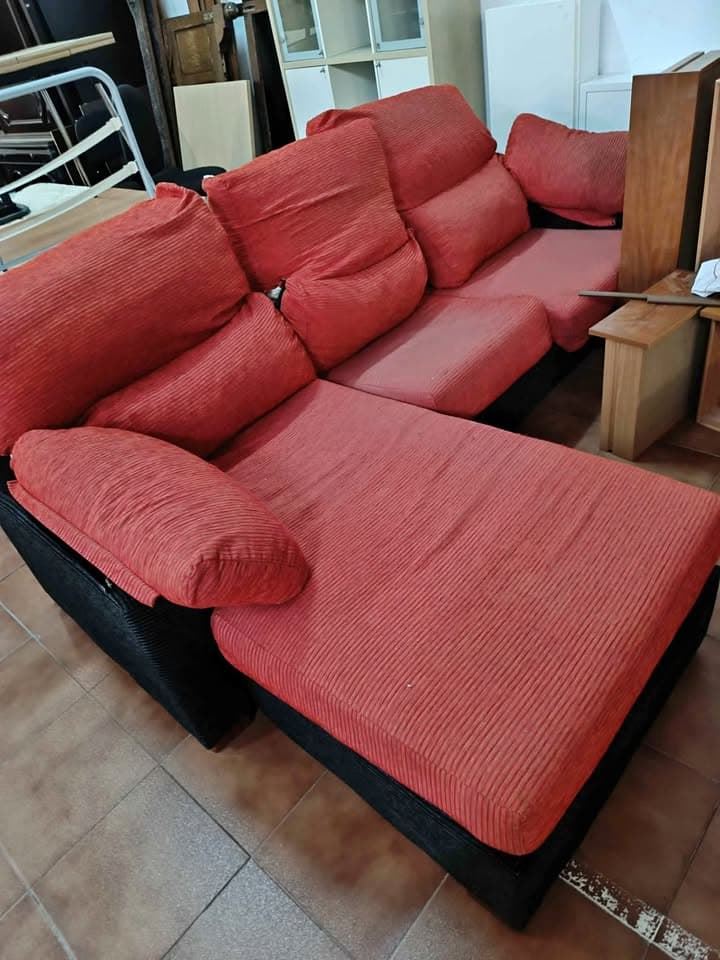 Sofá cheislonge Rojo teja - Imagen 1