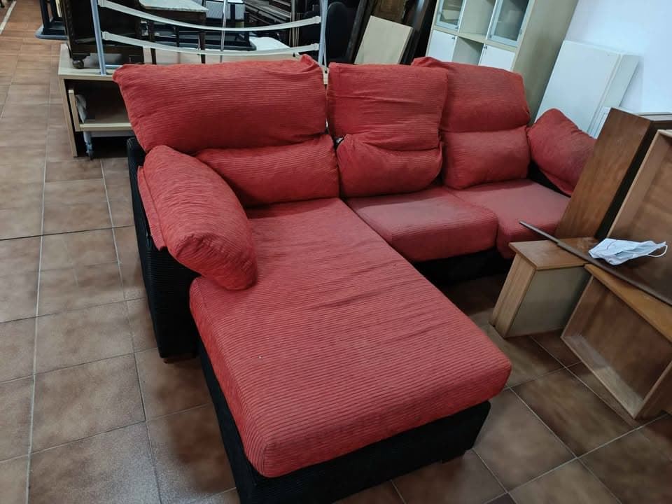 Sofá cheislonge Rojo teja - Imagen 4