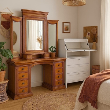 Tocador de madera de diseño clásico - Imagen 1